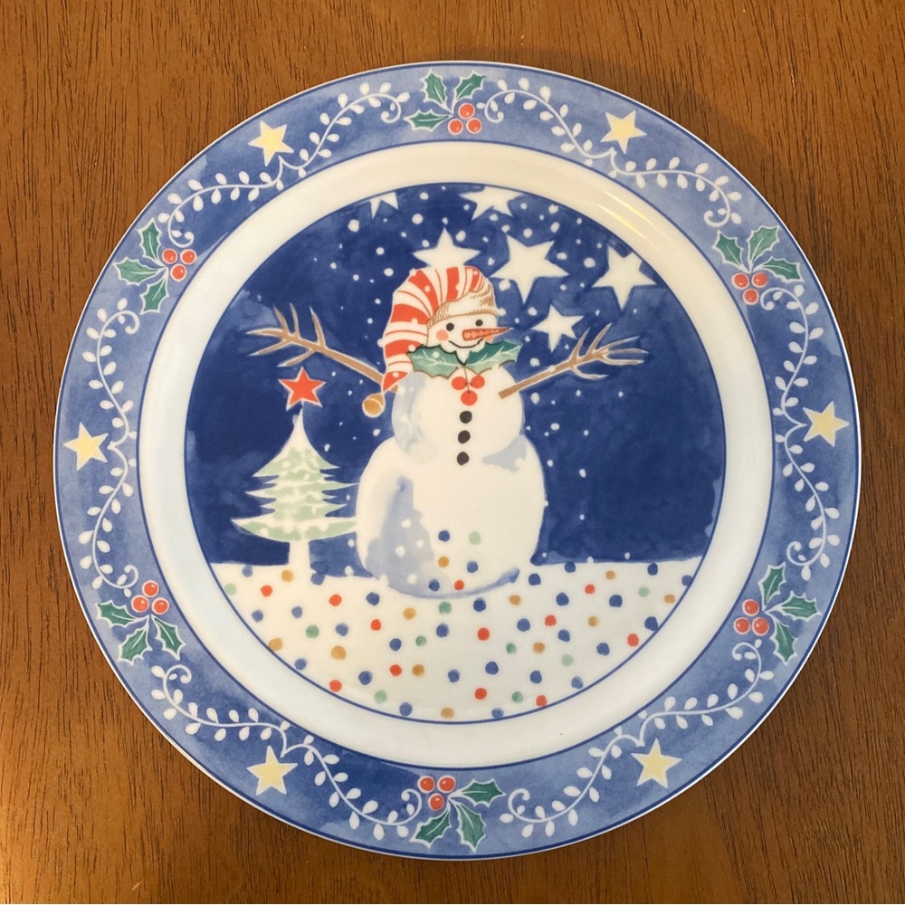 Noritake Epoch “MR SNOWMAN” Dinner Plate 10 3/4" Holiday & Christmas New!